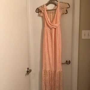 ask pink laced dress